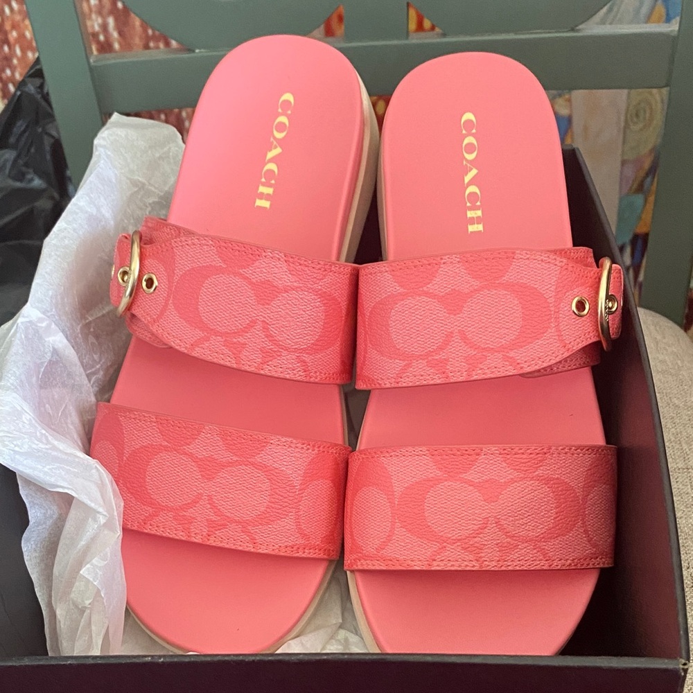 Coach Women's Coral Slide Sandals